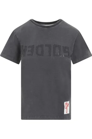 Golden Goose Top, Dame, Grå, XS, Bomuld, Antracitfarvet bomulds T-shirt
