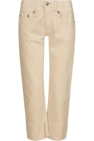 R13 Jeans, Dame, Hvid, W26, Bomuld, Boy Straight Jeans