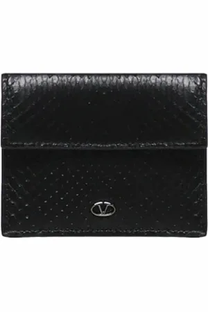 VALENTINO GARAVANI Tilbehør, Herre, Sort, ONE SIZE, Python Snap Pung Kakao Sort