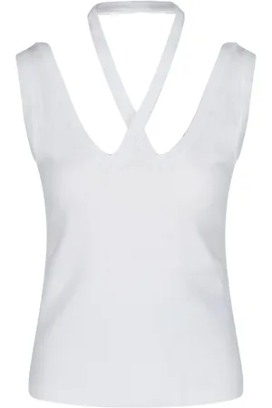 Maison Margiela Top, Dame, Hvid, S, Bomuld, Top uden ærmer