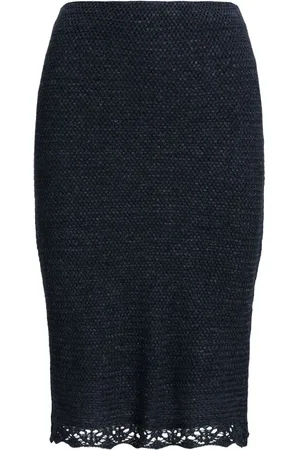 Ralph Lauren Nederdel, Dame, Blå, L, Midi Nederdel