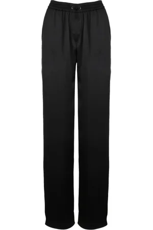 HERNO Bukser, Dame, Sort, XS, Satin, Satinbukser med brede ben