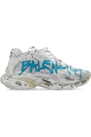 Balenciaga Sko, Dame, Hvid, 37 EU, Runner Graffiti Low Top Sneakers