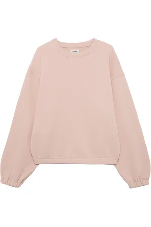 Autry Sweathshirts & Hoodies, Dame, Lyserød, M, Bomuld, Cropped Bomulds Sweater