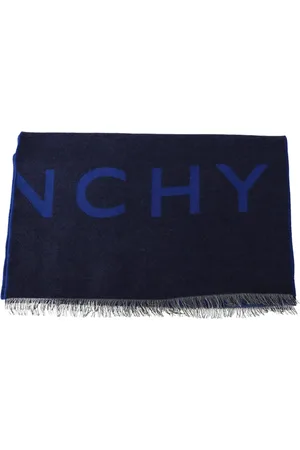 Givenchy Tilbehør, unisex, Blå, ONE SIZE, Uld, Uld-Silke Tørklæde