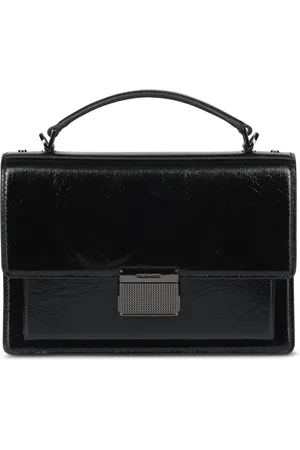 Golden Goose Taske, Dame, Sort, ONE SIZE, Læder, Shiny Wavy Leather Venezia Bag
