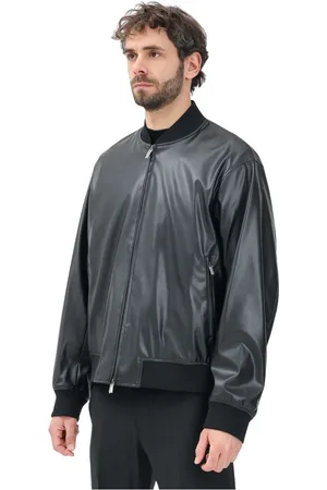Armani Exchange Jakke, Herre, Sort, S, Læder, Sort læder bomberjakke