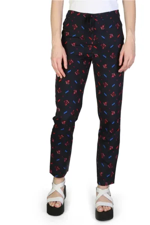 Armani Exchange Bukser, Dame, Blå, S, Slim Fit Bukser i Uni-farve