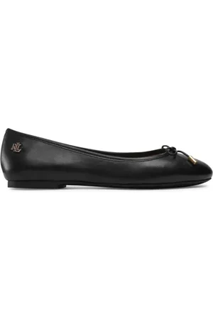 Ralph Lauren Sko, Dame, Sort, 35 1/2 EU, Læder, Jayna Læder Ballerina Sko