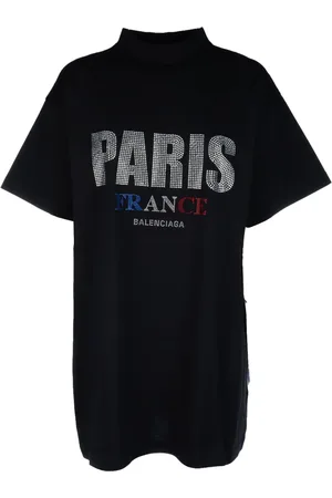 Balenciaga Top, Dame, Sort, XL, Bomuld, Mockneck T-shirt