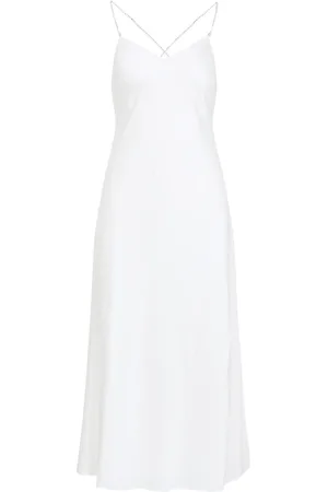 Ralph Lauren Kjole, Dame, Hvid, 2XS, Uld, Shanna Maxi Kjole