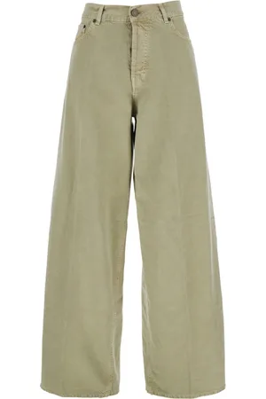 haikure Jeans, Dame, Grøn, W25, Bomuld, Grønt Logo Patch Bomuld Twill Jeans
