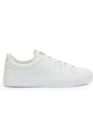 Givenchy Sko, Herre, Hvid, 43 1/2 EU, Læder, Low-Top Sneakers med 4G Metal Logo