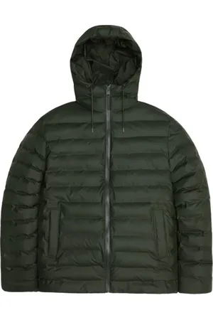 Rains Jakke, unisex, Grøn, S, Uld, Puffer Jakke