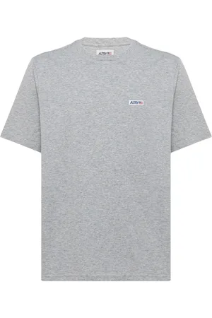 Autry Top, Herre, Grå, 2XL, Bomuld, Flag Logo Tee Melange