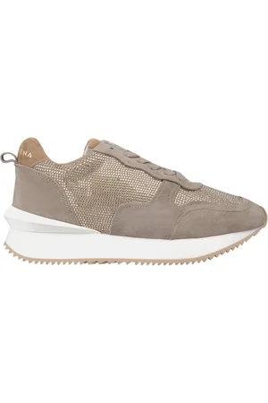 Alma en Pena Sko, Dame, , 39 EU, Læder, Sneakers i glitrende læder med plateausål