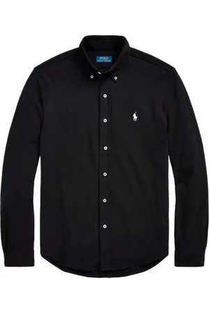 Ralph Lauren Skjorte, Herre, Sort, S, Bomuld, Fjerlet Skjorte