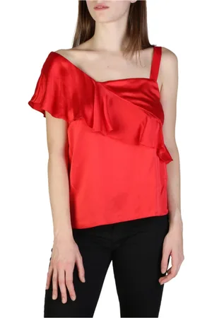Armani Exchange Top, Dame, Rød, L, Uld, Silkebluse uden ærmer