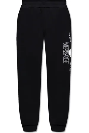 VERSACE Bukser, Herre, Sort, S, Bomuld, Sweatpants med logo