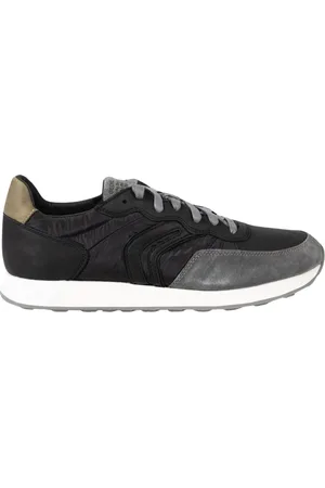 Geox Sko, Herre, Sort, 42 EU, Læder, Runde Snørebånds Sneakers