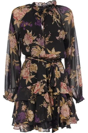 Ralph Lauren Kjole, Dame, Sort, 2XS, Polyester, Blomstret Dagkjole