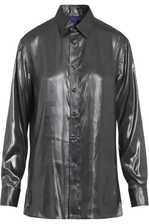 Ralph Lauren Bluser & Skjorter, Dame, Sort, S, Polyester, Adrien Langærmet Skjorte