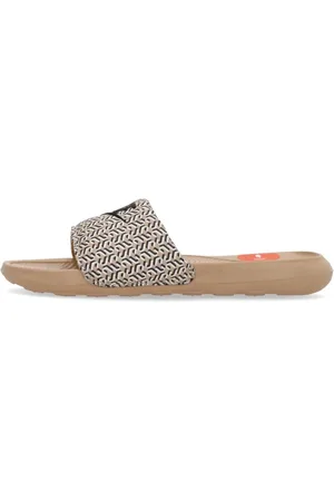 Nike Sko, Dame, Flerfarvet, 35 1/2 EU, Slide-sandaler med broderet logo