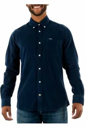 Barbour Skjorte, Herre, Blå, 2XL, Bomuld, Ramsey Navy Tartan Skjorte