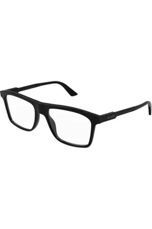 Gucci Tilbehør, unisex, Sort, M, Firkantet flad top optiske briller