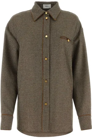 Bally Bluser & Skjorter, Dame, Flerfarvet, S, Uld, Broderet Stretch Uldblanding Skjorte