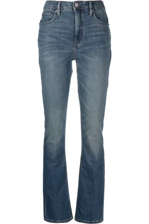 Ralph Lauren Jeans, Dame, Blå, M, Uld, Boot Leg Jeans i fuld længde