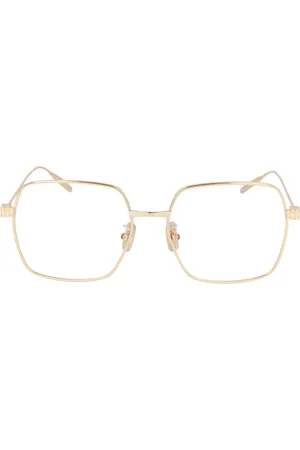 Givenchy Tilbehør, unisex, Gul, 55 MM, Uld, Firkantede briller med metalstel