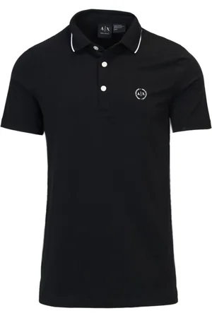 Armani Exchange Top, Herre, Sort, S, Bomuld, Polo Shirt med knapper