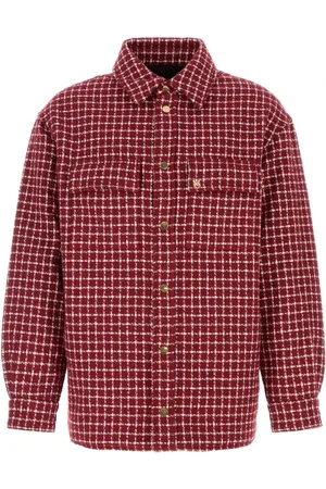 AMIRI Jakke, Herre, Rød, S, Bomuld, Jakke i Boucle med Broderi