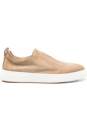 santoni Sko, Herre, , 43 1/2 EU, Suede, Suede Laceless Sneakers