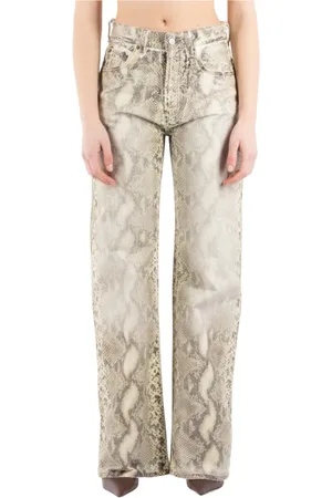 Acne Studios Jeans, Dame, Flerfarvet, M, Bomuld, Python Print Bukser