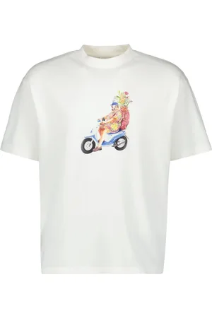 Drôle de Monsieur Top, Herre, Hvid, XL, Bomuld, Herre Golf T-shirt Forår-Sommer 2025