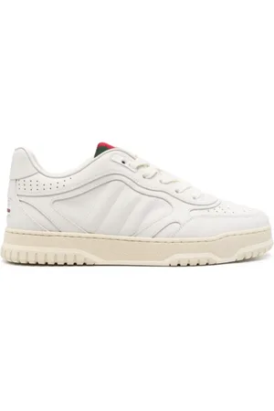 Gucci Sko, Herre, Hvid, 42 EU, Læder, Re-Web Læder Sneakers