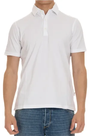 Aspesi Top, Herre, Hvid, 3XL, Bomuld, Bomuldsjersey Polo Shirt