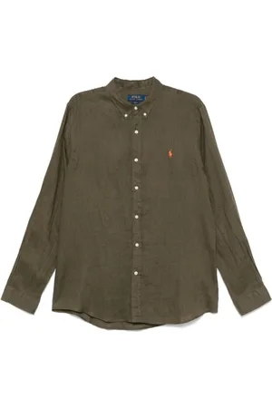 Ralph Lauren Skjorte, Herre, Grøn, XL, Bomuld, Casual Skjorte