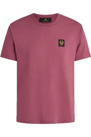 Belstaff Top, Herre, Rød, 2XL, Bomuld, Klassisk Kortærmet Bomulds T-shirt