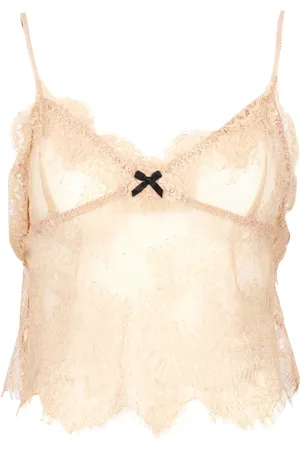 ANIYE BY Top, Dame, , XS, Top med blonde detaljer og gennemsigtig effekt