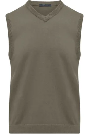 Bomboogie Strik, Herre, Grå, 3XL, Bomuld, V-hals vest
