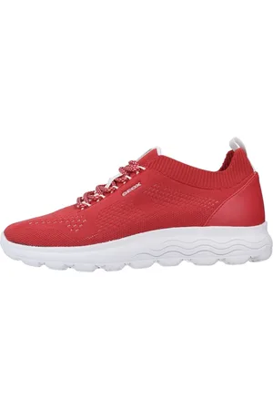 Geox Sko, Dame, Rød, 37 EU, Læder, Spherica Sneakers