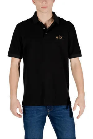 Armani Exchange Top, Herre, Sort, L, Bomuld, Polo-skjorte med knapper