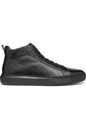 Geox Sko, Herre, Sort, 45 EU, Læder, Deiven Mid-Sneaker