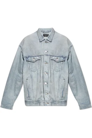 Balenciaga Jakke, Herre, Blå, M, Denim, Oversize Denimjakke