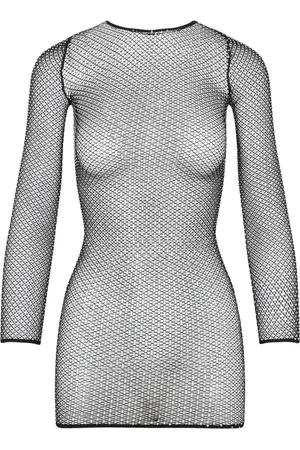 Balenciaga Top, Dame, Sort, M, Crystal Mesh Mini Top