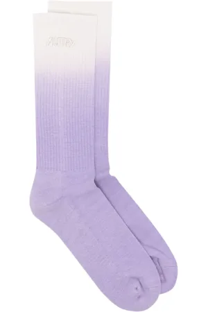 Autry Undertøj, unisex, Flerfarvet, M, Bomuld, Ribbed Logo Sokker med Falmet Effekt