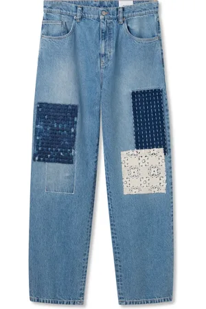 Axel Arigato Jeans, Herre, Blå, W30, Bomuld, Patchwork Relaxed Jeans